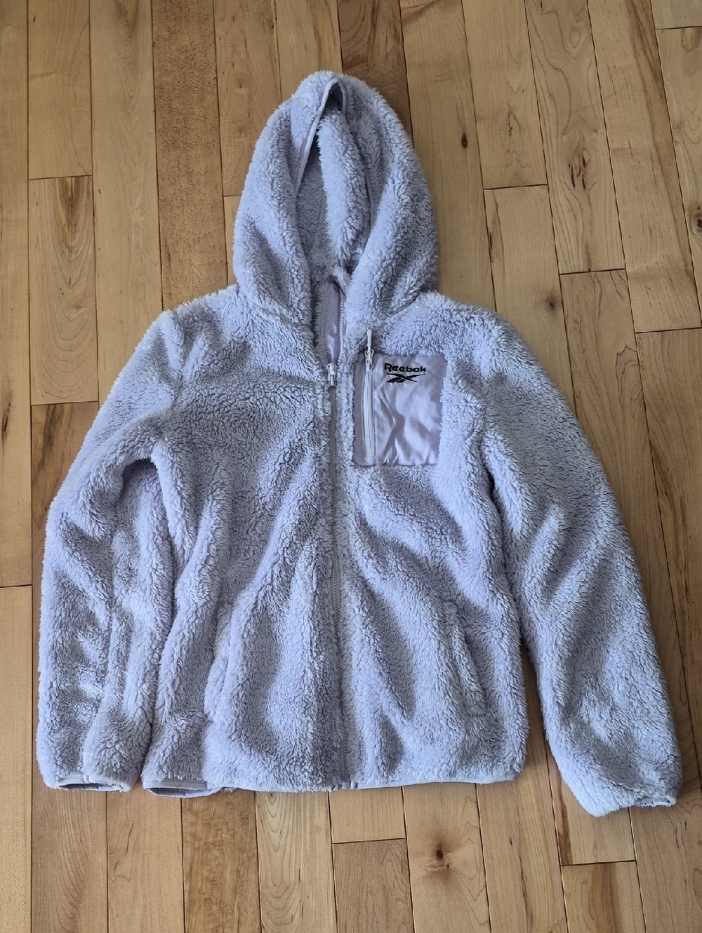Girls Size 14/16 Reebok Lavender Plush Hooded Jacket